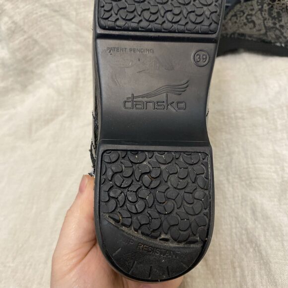 Dansko Women's Professional Metallic Floral Clog Size 39 Nursing US 8.5-9 - Picture 11 of 16